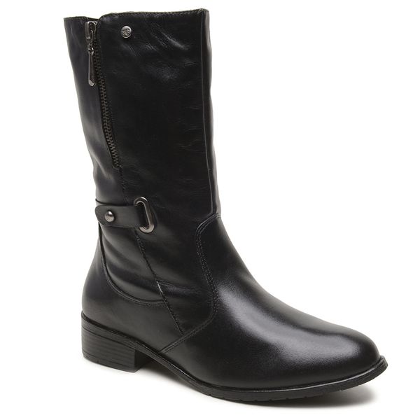 9094GRIF-Bota Feminina couro moda inverno conforto Preto