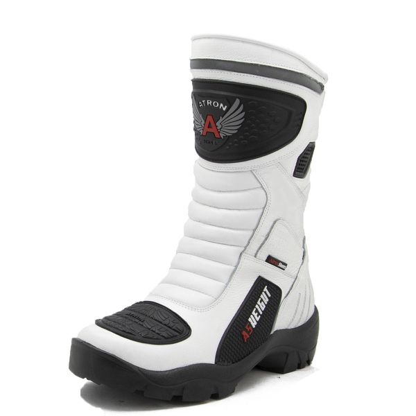 951AT Bota AS-HEIGHT 9cm Performance p/motociclist couro 951 Branco