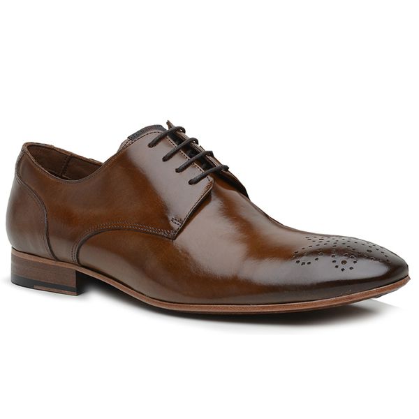 60068TW-Sapato Social Masculino feito a mão em couro Loafer premium whisky (SALDO DE ESTOQUE) 