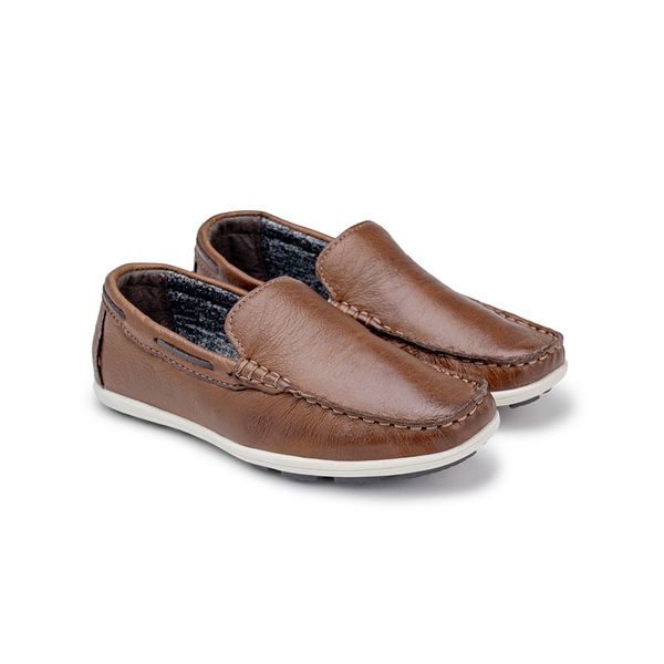 Mocassim Niteroi Infantil de Couro - Brown/Café