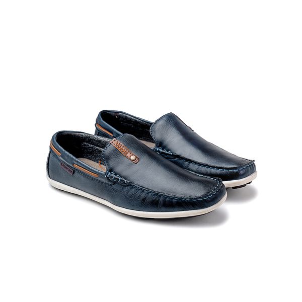 Mocassim Niteroi Infantil de Couro - Royal/ Whisky