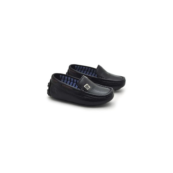 Mocassim Bali Babie de Couro - Preto/Vinho