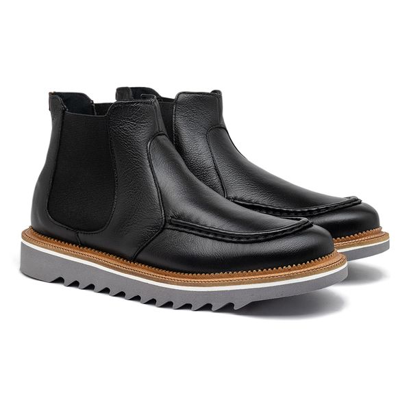 Bota Chelsea Laroche Bolt Em Couro - Preto