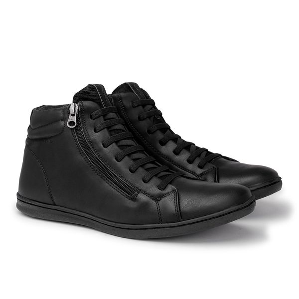 Sapatenis Cano Alto Masculino LRC Cayene - Preto
