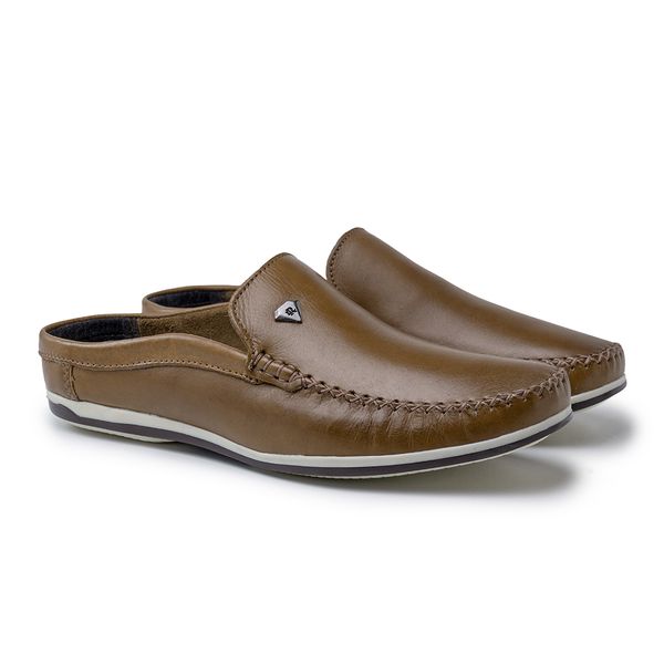 Mule Masculino Dumont em Couro - Whisky