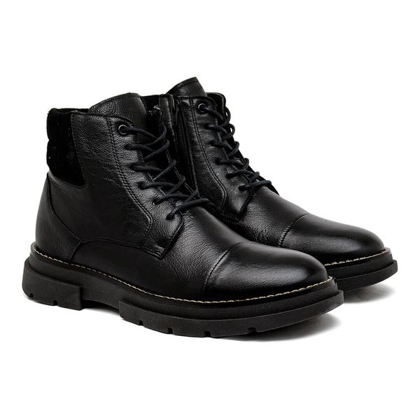 Bota Masculina Coturno Laroche Everest em Couro - Preto