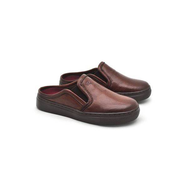 Babuche Infantil Stratus em Couro - Brown