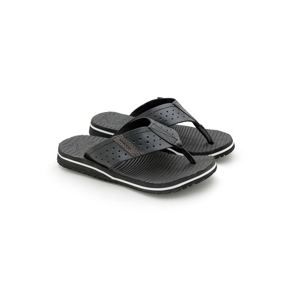 Chinelo Infantil Toledo em Couro - Preto