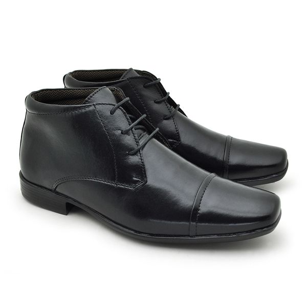 Sapato Social Fortaleza Couro - Preto 