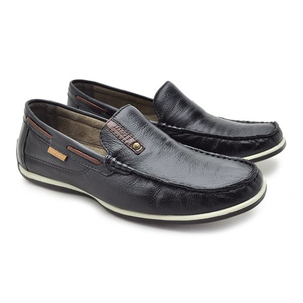 Mocassim Paraty Couro - Preto