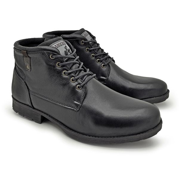 Bota Saara em Couro - Preto