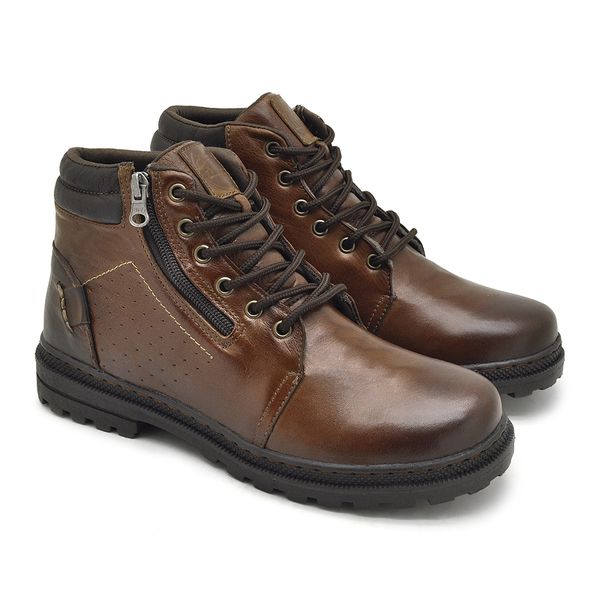 Bota Vacanza em Couro - Brown