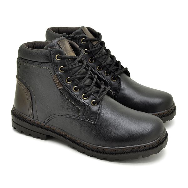 Bota Vacanza em Couro - Preto