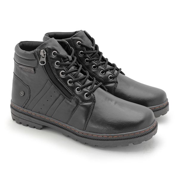 Bota Vacanza em Couro - Preto