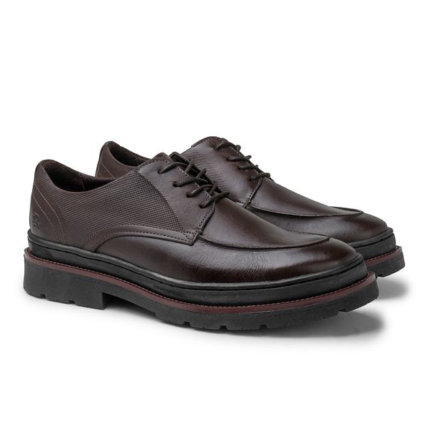 Sapato Casual Masculino Londres em Couro - Café