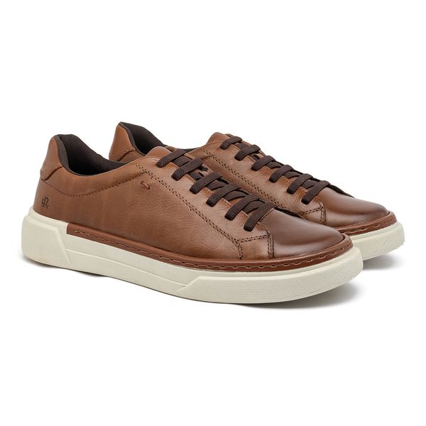 Sapatenis Casual Laroche Titanium em Couro - Conhaque E L