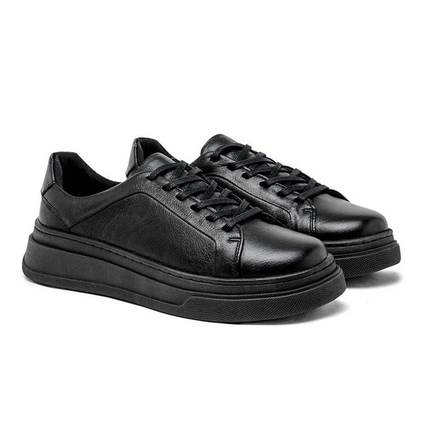 Sapatenis Casual Masculino Laroche Toquio em Couro - Preto