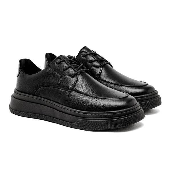 Sapatenis Casual Masculino Laroche Toquio em Couro - Preto