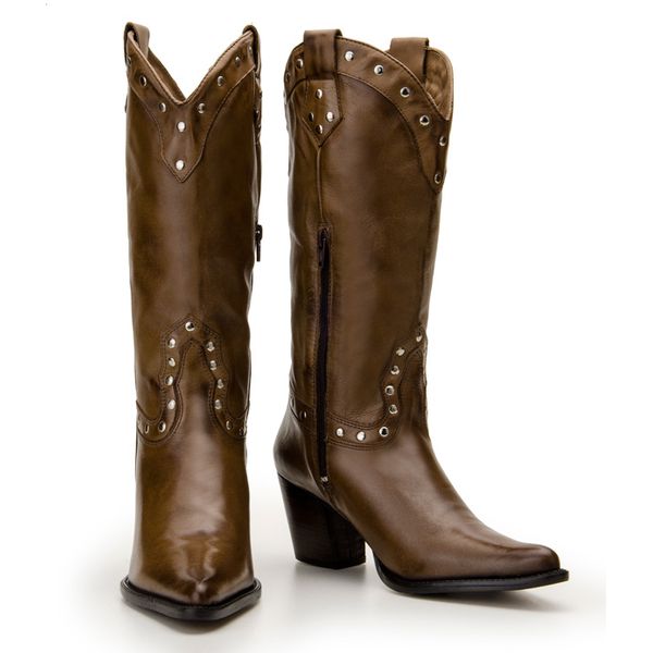 Bota country best sale feminina com vestido