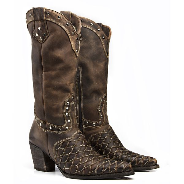 Bota escamada bico fino hotsell