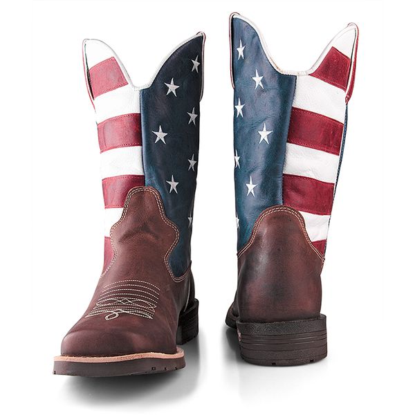Bota Texana De Bico Quadrado Estados Unidos TEXASKING