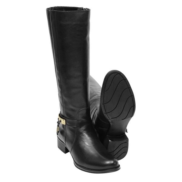 Bota Montaria Feminina Preto em Couro TEXASKING