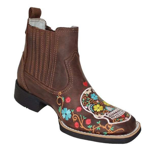 Botina feminina shop marrom
