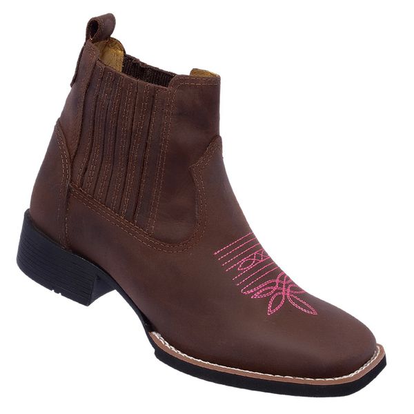 Botina clearance marrom feminina
