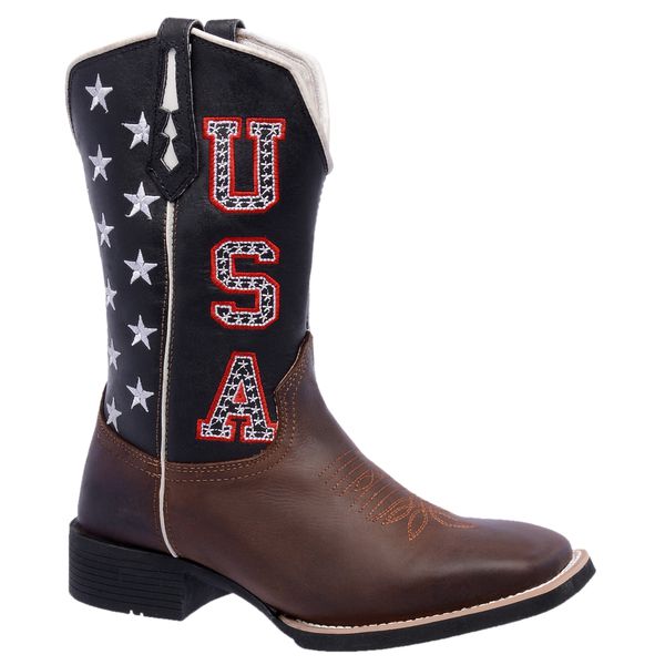 Bota Texana Masculina U.S.A em Couro