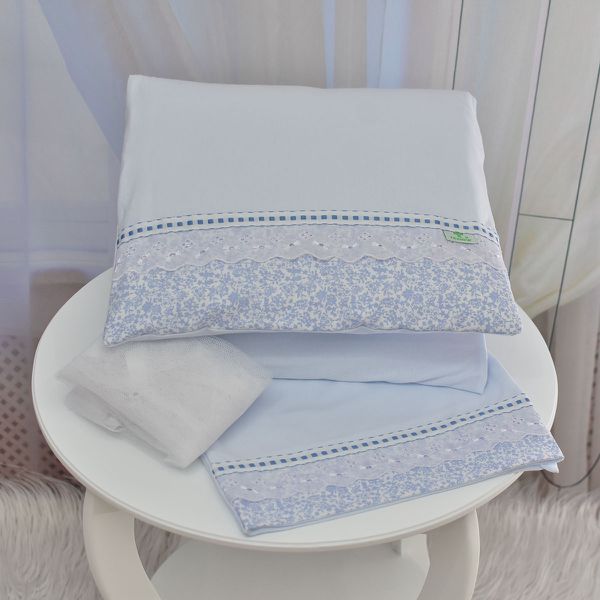 Kit Para Carrinho Bebê Provençal Azul