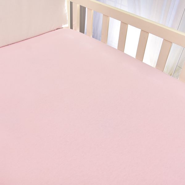 Lençol Bebê de Malha Avulso Rosa Com Elástico