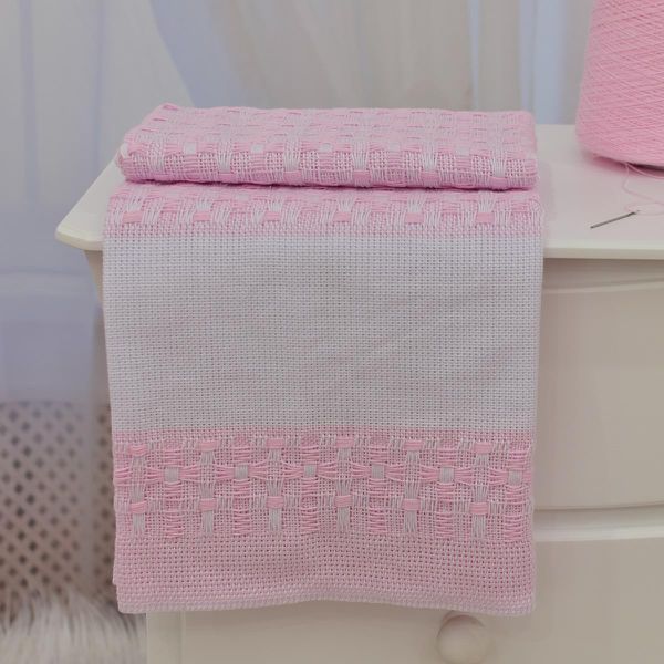 Cobertor Bebê Térmico Para Bordar Rosa