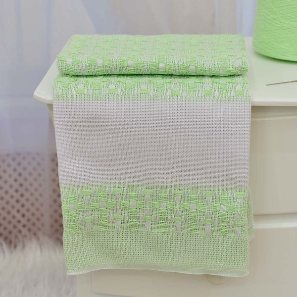 Cobertor Bebê Térmico Para Bordar Verde