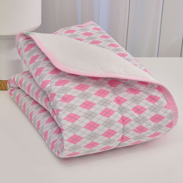 Edredom Bebê Tricoline Escócia Rosa