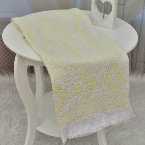 Manta Bebê Jacquard Aquarela Amarela