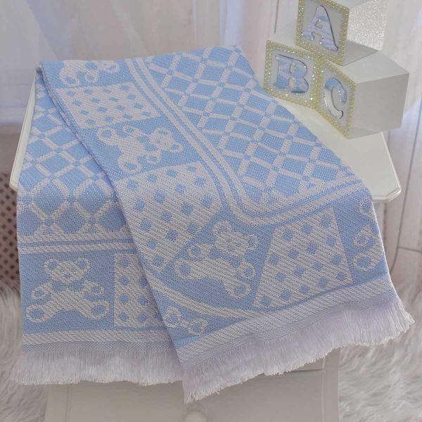 Manta Bebê Jacquard Charmozinha Azul