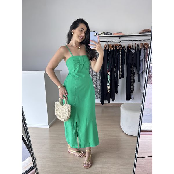 Vestido Gisele Midi-Verde Bandeira