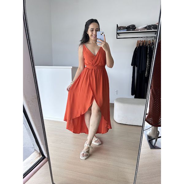 Vestido Izabelle -Telha