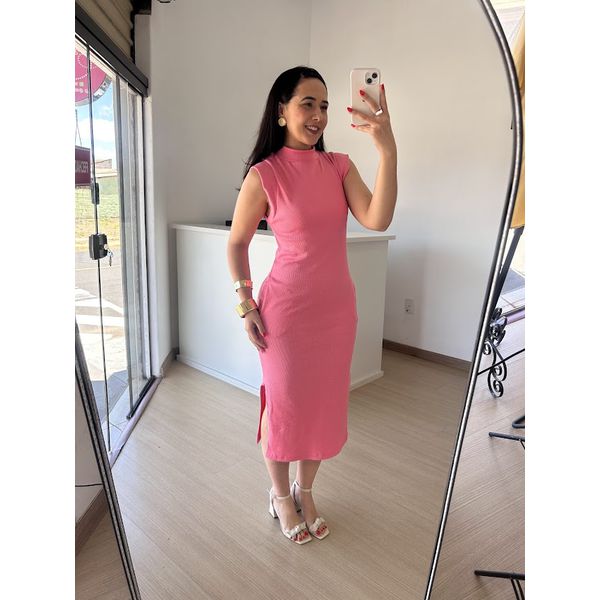 Vestido Canelado Muscle Tee Mariana Rosa