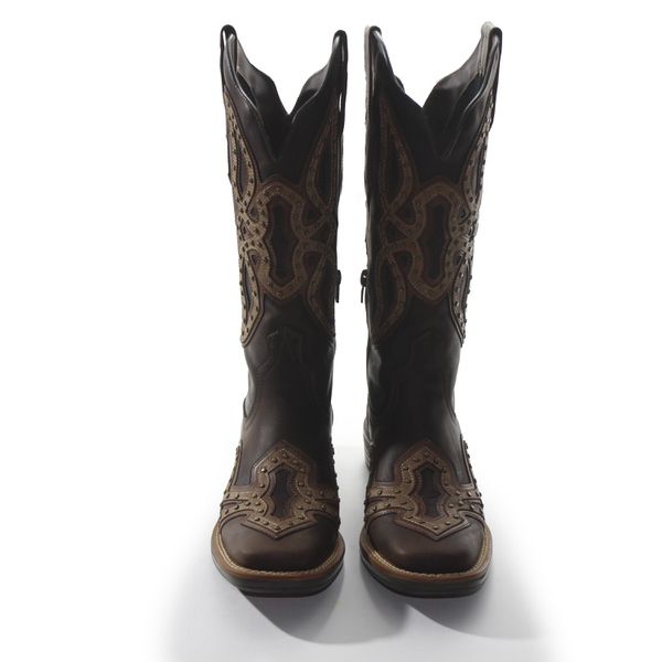 Bota Feminina Texana Tucson - Fóssil Café - Solado Flor 