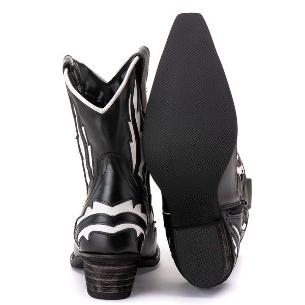 Bota Feminina Texana Tucson - Couro Preto - Solado P51 Rústico Preto