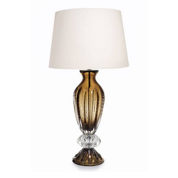 Abajur Cristal Murano Roma Marrom 60cm