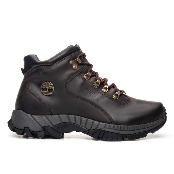 Bota Coturno Em Couro TImberland Atlantic Café Liso