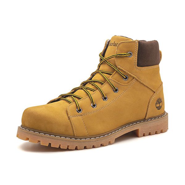 Bota masculina couro amarela clearance