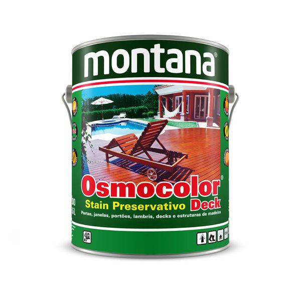 Stain Acetinado Osmocolor Deck Castanho 3,6l Montana
