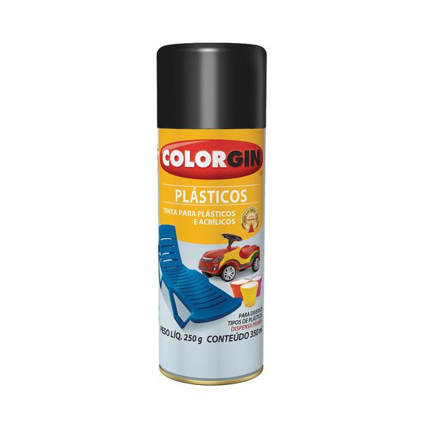 Tinta Spray Fosco Plásticos 350ml Colorgin