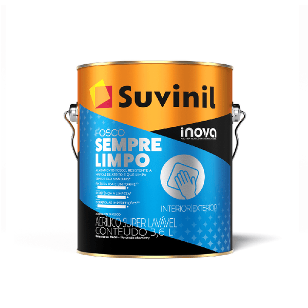 Tinta Acrílico Fosco Sempre Limpo Branco 3,6L Suvinil