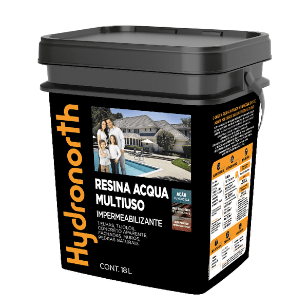 Resina Acrílica Brilhante Base Água 18l Hydronorth