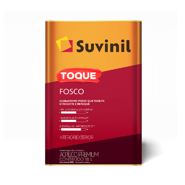 Tinta Acrílico Fosco Branco 18L Toque Suvinil
