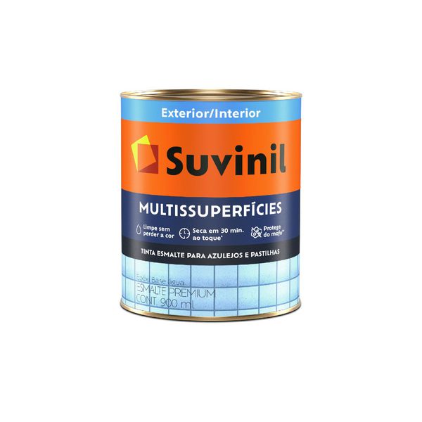 Tinta Epóxi Acetinado Base Água Multissuperfícies 900ml Branco Suvinil